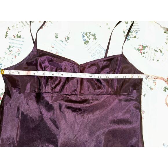 NANETTE LEPORE PURPLE SILK SLIPDRESS 4 - Picture 6 of 7